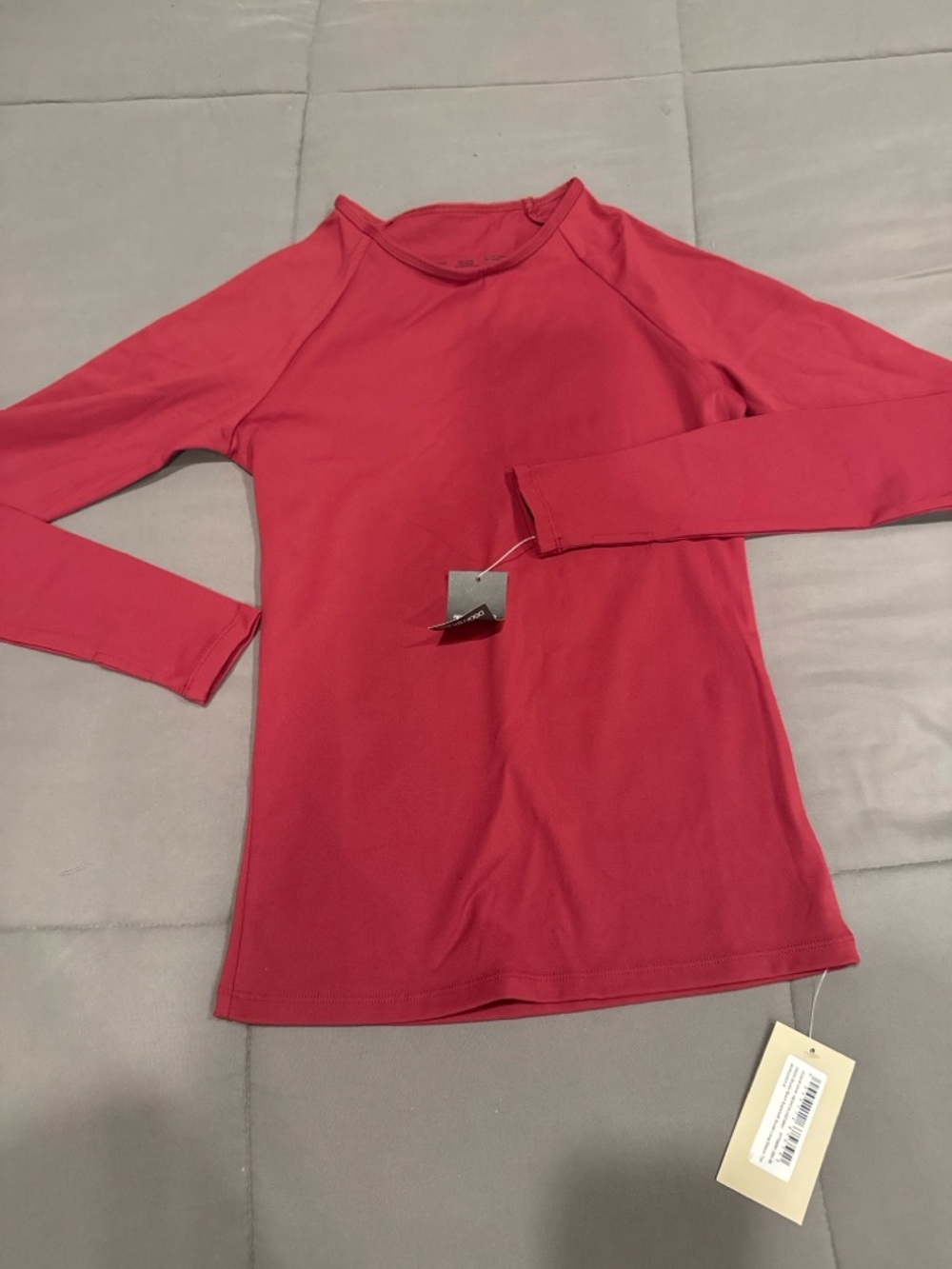 Burgundy Two Piece Workout Set NWT Leggings & Long Sleeve Top Size Small